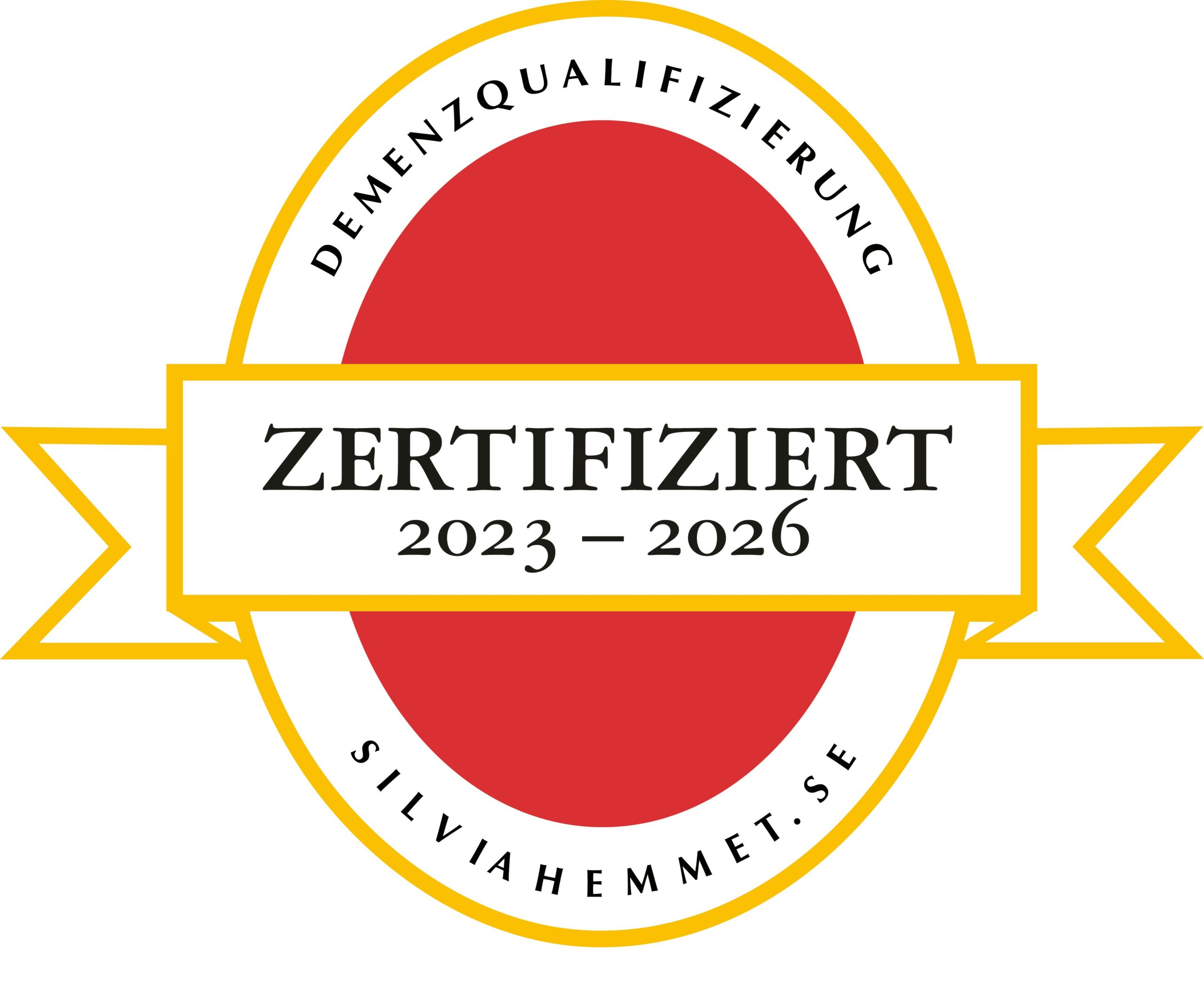 Demenzqualifizierung Silvia Hemmet Zertifikat - zertifiziert 2023 - 2026